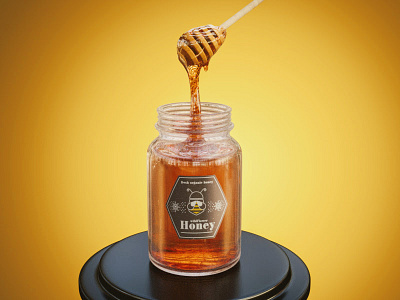 Honey Jar Mockup 3d 3dmodeling b3d blender blender3d filmic blender honey jar mason mockup