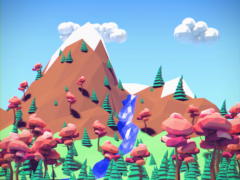 Low Poly Forest Scene By Joao Paulo On Dribbble