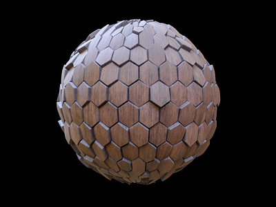 Wood Hexagon Tiles 3d 3dmodeling blender3d procedural substance designer wood