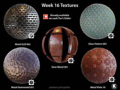 Week 016 Textures 3d 3dmodeling architecture archviz b3d blender cc0 free textures
