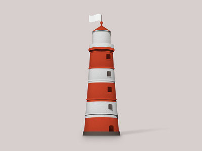 The Tug Lighthouse branding craft flag illustration lighthouse logo paper shading shadow subbrands textures tug