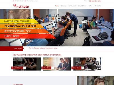 Best Free training institute or online teaching Website Template design free html template free template free theme ui website template