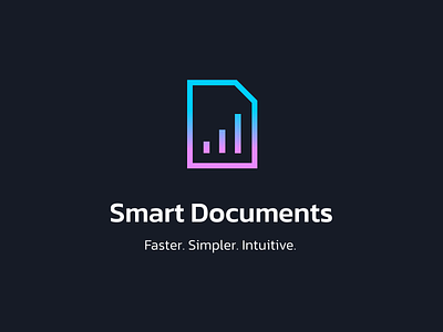 Logo for "Smart Documents", data analytics tool. charts data data analytics tool diagrams logo