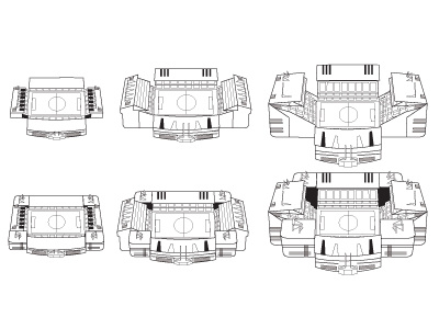 Stadium Designs In 3 Levels