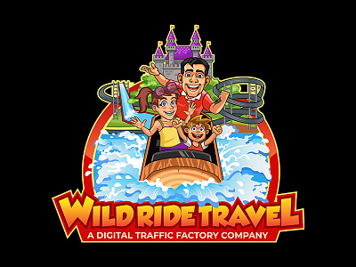 World Ride Travel Logo branding cartoon character disney logo mascot tour operator travel agency