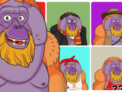 Orangutan Rangut ape cartoon collectibles nft nft art opensea orangutan