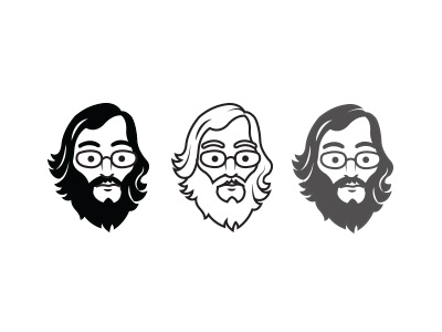 1970's Geek Logo beard geek logo man monochrome