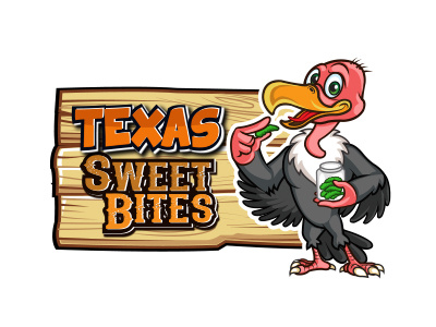 Texas Sweets Bites animal logo cartoon cartoon logo mascot