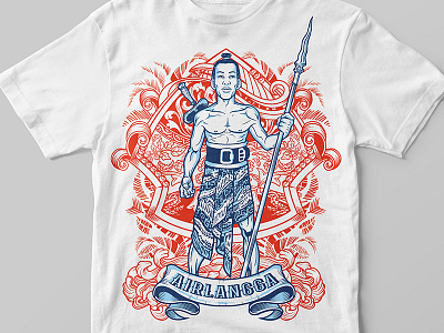 Airlangga Remaja Tshirt design history illustration indonesia java tshirt