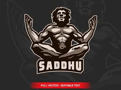 Sadhu-Hollyman Esport Logo branding cartoon esport esportlogo game hinduism india mascot