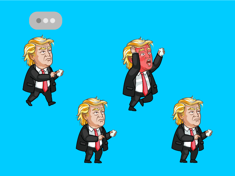 Trump Game Sprite animation character character design game sprite web animation