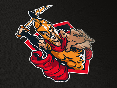 Spartan Warrior branding cartoon character greece illustration logo mascot rome trojan vector warrior