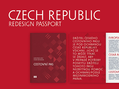 Redesign Passport of the Czech Republic No.1 czech republic editorial graphic design guilloche illustration layout passport pattern print redesign typography