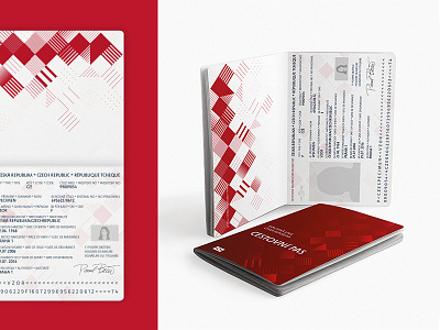 Info page of the Czech passport redesign editorial graphicdesign illustration layout passport pattern photoshop redesign redesign. typography
