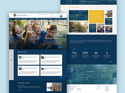 Collingwood School education ui ux web design website