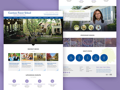 Garrison Forest School education ui ux web design website