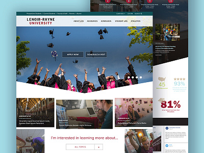 Lenoir-Rhyne University education educational website responsive website school ui ux visual design web design website