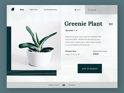 Daily UI - 12 E-Commerce Shop @daily ui geometric ipad natural neutral plants ui visual design