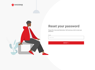 Reset password page app design figma illustration typography ui ux vector