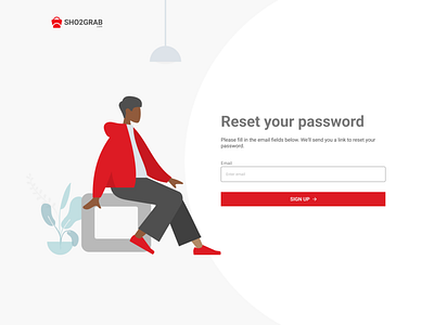 Reset password page