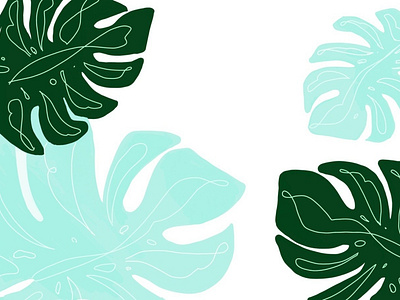 Monstera Leaves apple apple ipad pro apple pencil design graphic design green illustration illustrator leaf illustration leafpattern leaves pattern procreate trendingdesign