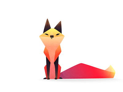 tricky animal character color forest fox foxy gradient nature vector wild