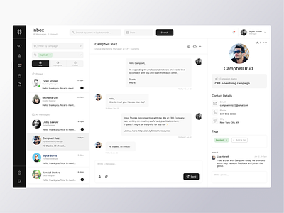 Inbox UI - WebApp app chat conversation design inbox message ui ux uxui design webapp