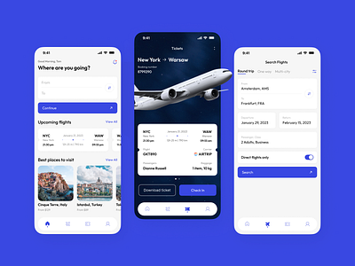 Flight Booking App airline boarding pass app app design boarding pass concept flights app mobile app ticket travel ui ux