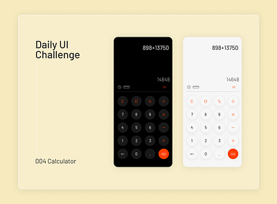 Daily UI 004 Calculator app dailyui design ui ux