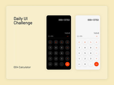Daily UI 004 Calculator app dailyui design ui ux