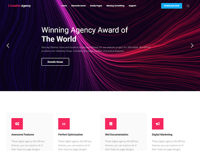 Digital Agency Website Home page design elementor pro landing page website design wordpress website