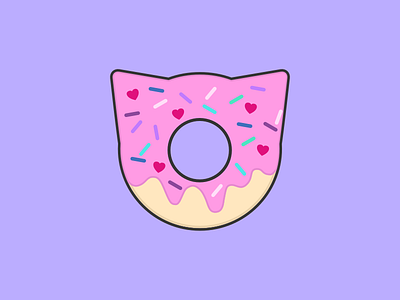 Cat Doughnut cat cute donut heart sweet