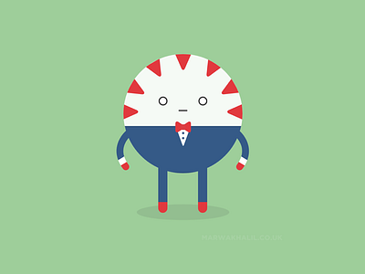 Peppermint Butler adventure time cute flat design illustration