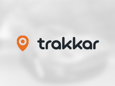 Tracking Logo car clean flat gps location logo logotype map mobile orange startup thief tracking