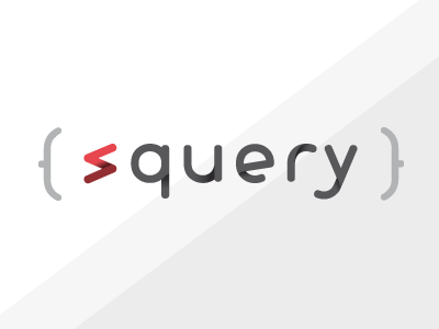 {GIF} - Squery - Logo personal project clean code developper grey logo red shadow squery