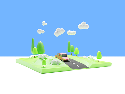 Road & car illustration