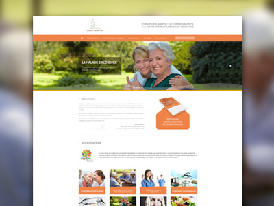 Idéage Website clean corporate flat grey modern orange webdesign website white wordpress