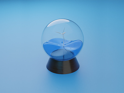 #Inktober - Day 06 - Wind 3d bowl glass graphic design illustration inktober isometric wind wood