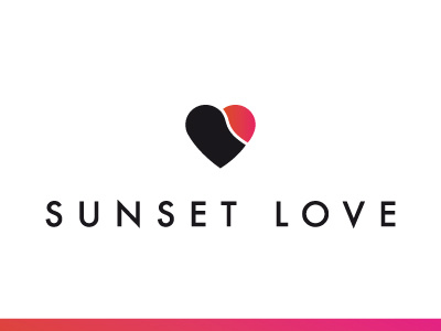 Cosmetics Logo beauty black branding clean cosmetic logo logotype love modern sunset white