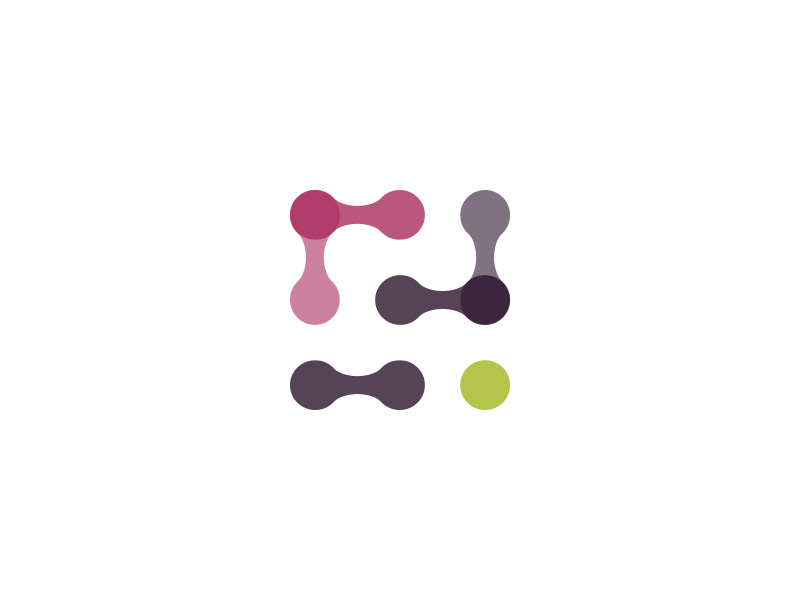 CW logo dots whit green pink purple network w c connexion link clean logo dot