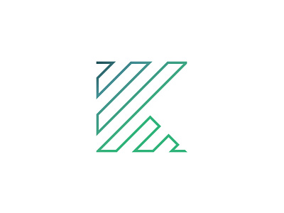 K Logo / Rejected Version bank blue branding clean financial green identity logo logotype money stats