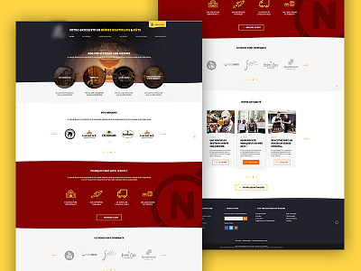 Beer Webdesign alcohol beer black brown clean design grey interface red webdesign white yellow