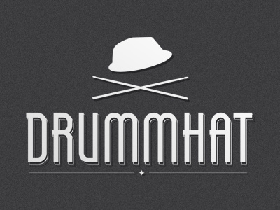 DrummHat Project dark drumm grey logo vintage