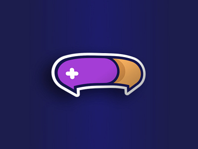 Gaming chat Logo blue branding chat esport game gaming identity joystick logo orange purple white