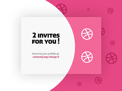 2x Dribble Invites design dribbble giveaway invites