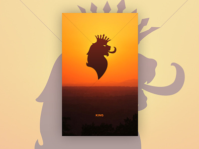 King king lion poster
