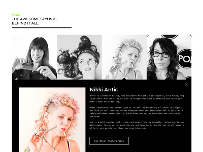 Salon Team Component hair salon layout salon web design: