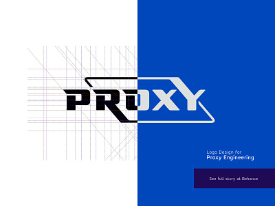 Logo Design for Proxy Engineering custom lettering custom type lettering logo logo design logotype