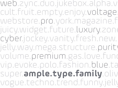 Ample - A display type family design font type typeface typography