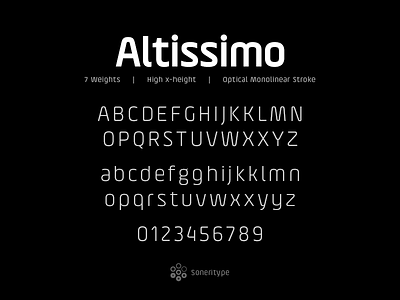 Altissimo - A display type family display typeface font typeface